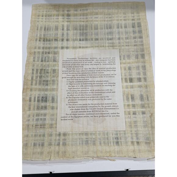 Rare Authentic Ancient Egyptian Papyrus-King Tutankhamun & his Wife Ankhesenamun - Picture 4 of 11